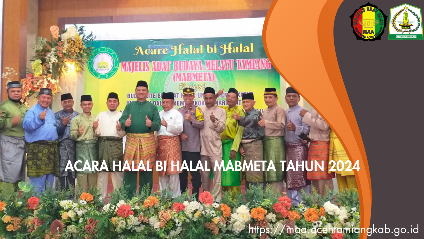 Pengurus MAA Kab Aceh Tamiang Jalin Silaturahmi dengan Tokoh Masyarakat Tamiang dalam Acara Halal bi Halal yang diselenggarakan oleh MABMETA